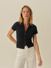 Coastal Linen Pointelle Polo