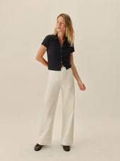 Coastal Linen Pointelle Polo