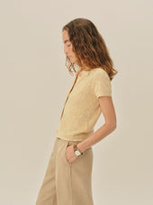 Coastal Linen Pointelle Polo