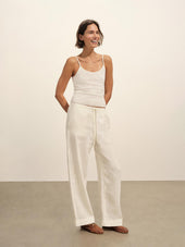 Crosshatch Linen Easy Pant