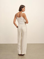 Crosshatch Linen Easy Pant