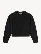 Black California Cashmere Classic Crew
