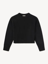 Black California Cashmere Classic Crew