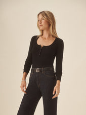 Featherweight Silk Cashmere Scoop Henley