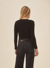 Featherweight Silk Cashmere Scoop Henley