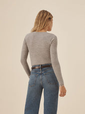 Featherweight Silk Cashmere Scoop Henley