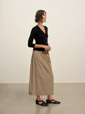 Paperweight Poplin Pleated Skirt