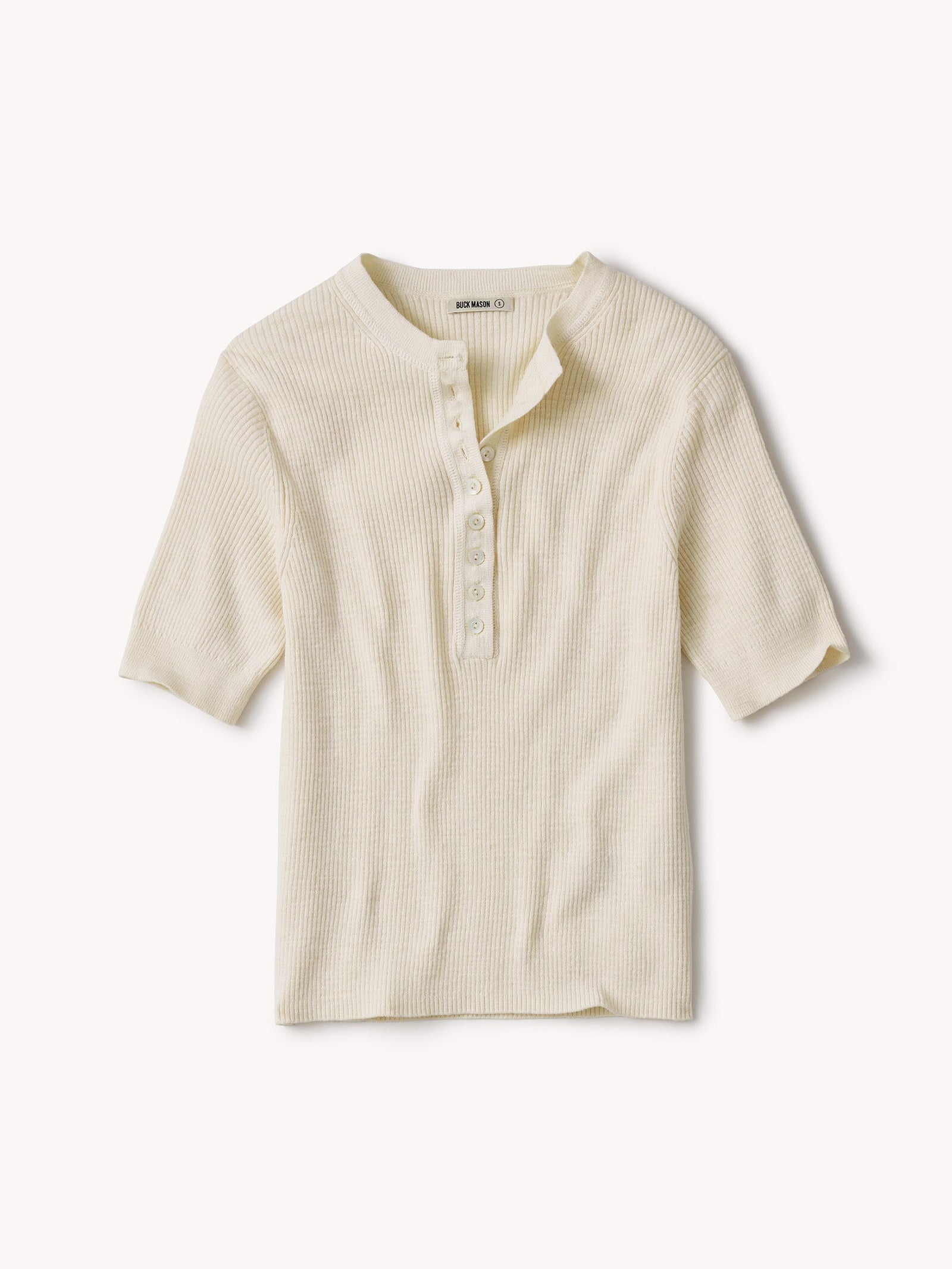 Coastal Linen Rib S S Henley