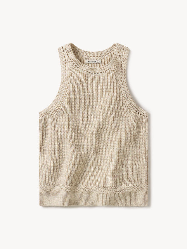 Marled Oatmeal Seafarer Cotton Rib Tank