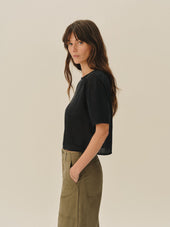 Lighthouse Linen Roll Neck Tee