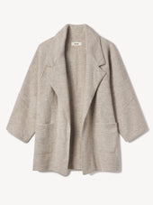 Marled Oatmeal Felted Wool Blanket Coat
