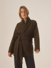 Felted Wool Wrap Coat