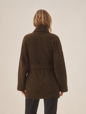 Felted Wool Wrap Coat