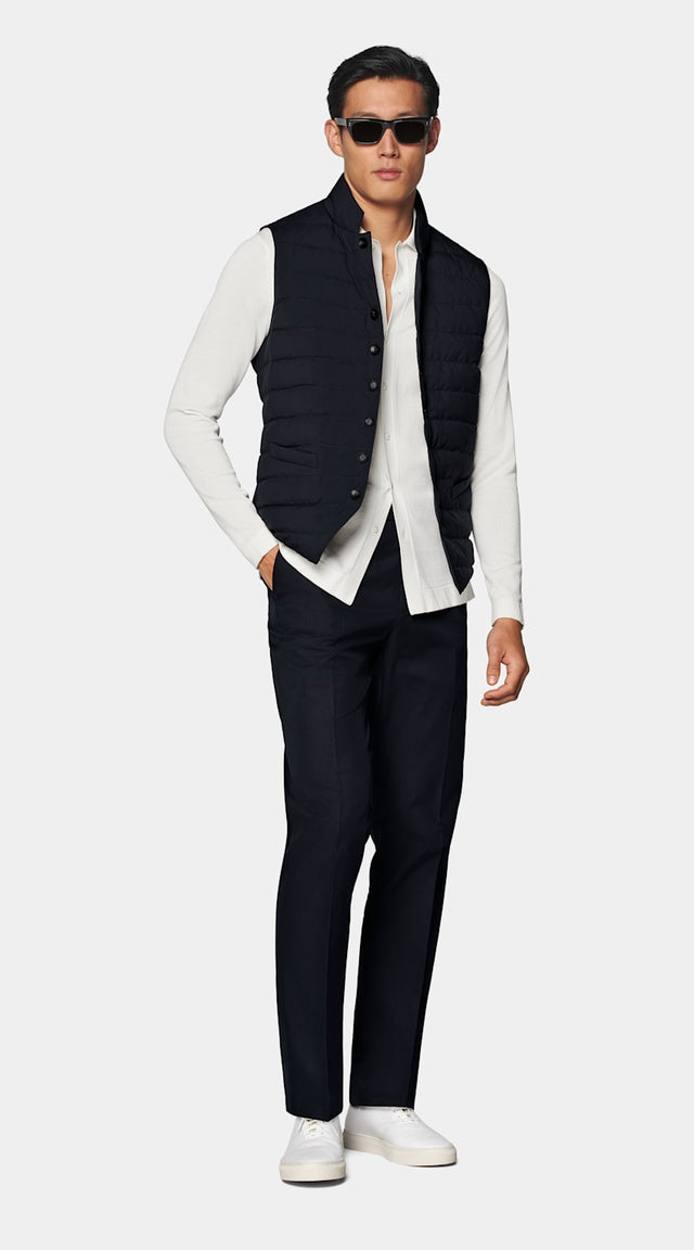 Navy Down Vest