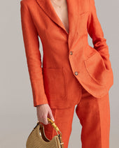 Linen Two Button Blazer