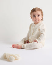 Cashmere Cable Cardigan New White