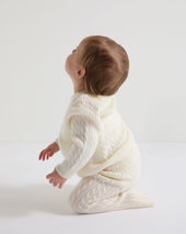 Cashmere Cable Cardigan New White
