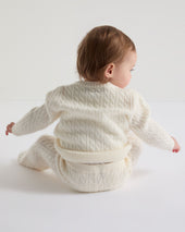 Cashmere Cable Cardigan New White