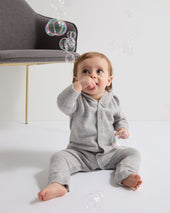 Panda Cashmere Sleepsuit Fumo Grey