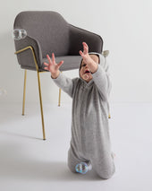 Panda Cashmere Sleepsuit Fumo Grey
