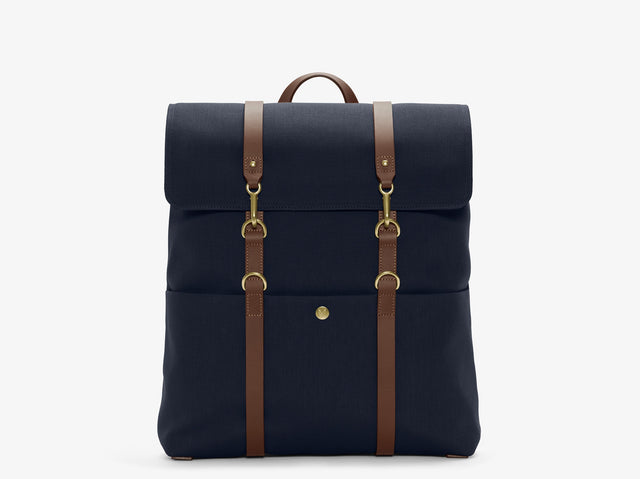 M/S Backpack – Deep Sea Blue/Cuoio