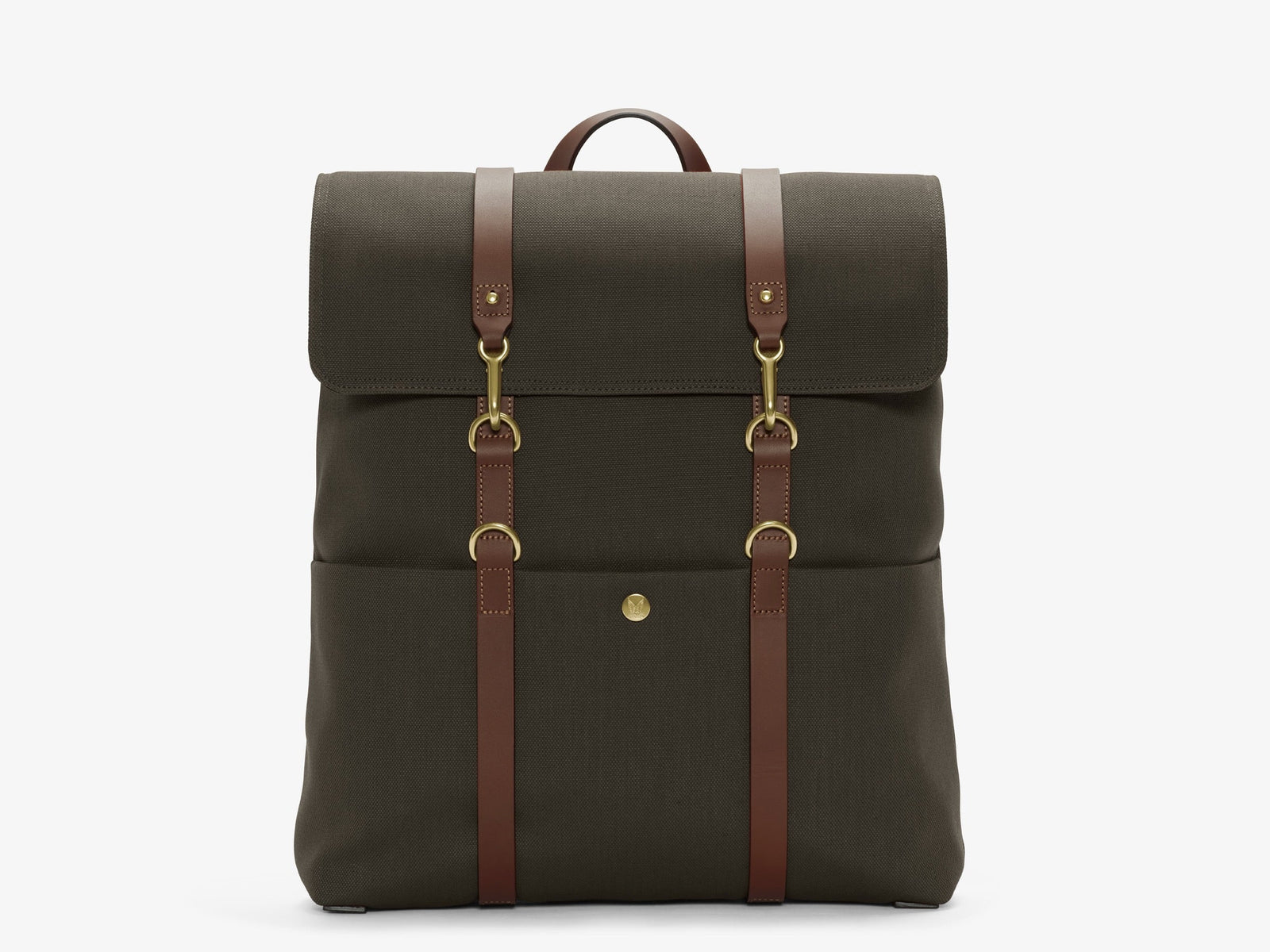 M/S Backpack – Army/Cuoio