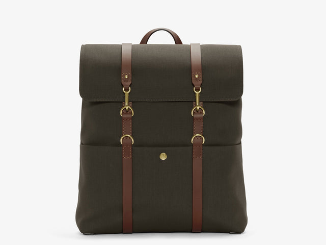 M/S Backpack – Army/Cuoio