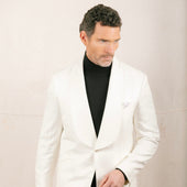 Wide Shawl Lapel Jacket In Bamboo