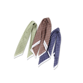 Bandana In Green Polka Dot Cotton