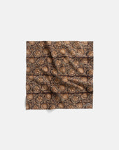 BAGRU HAND BLOCK-PRINTED BANDANA - BLACK / KHAKI / MOSS / ECRU COTTON BROADCLOTH