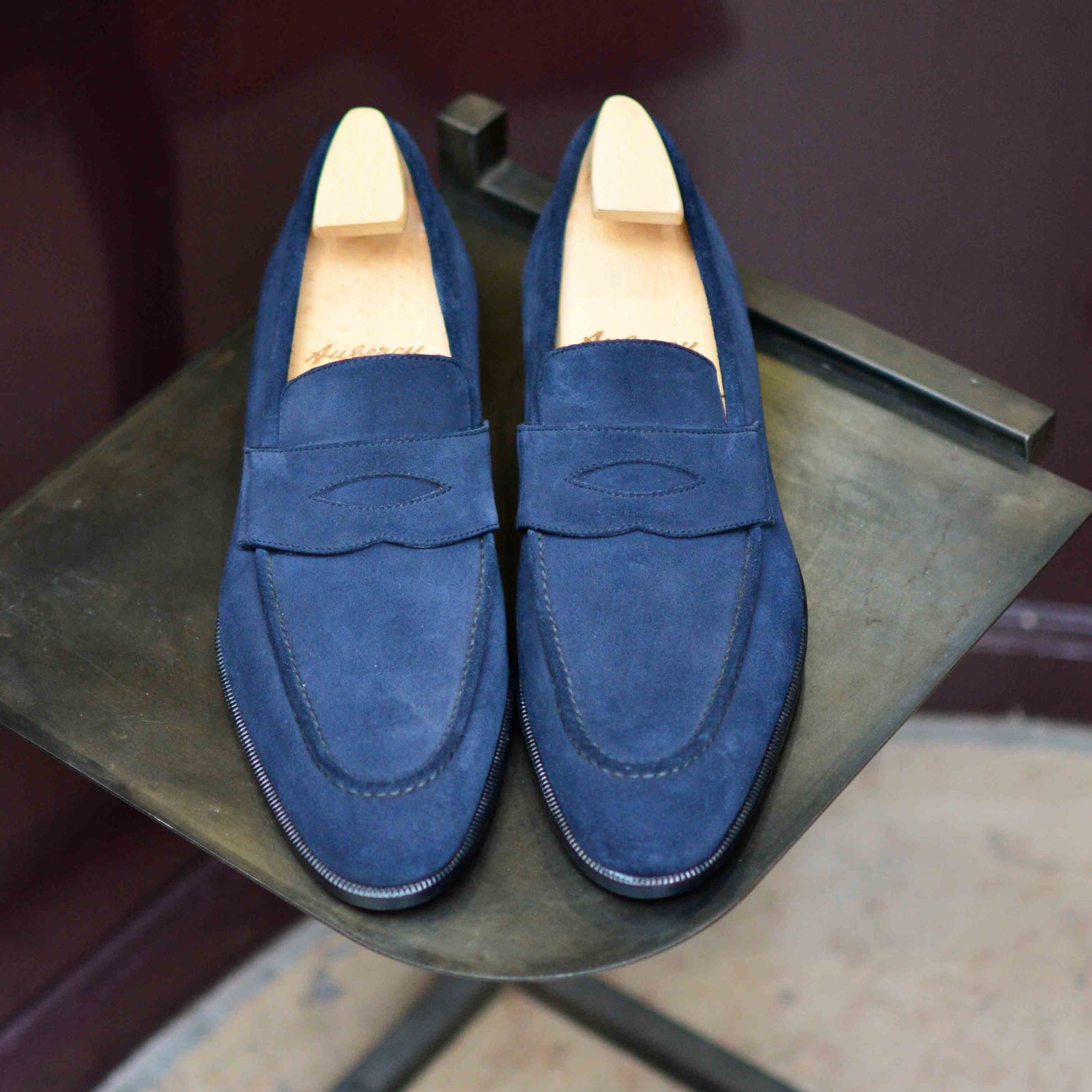 Barry Veau Velours Bleu Marine Archives