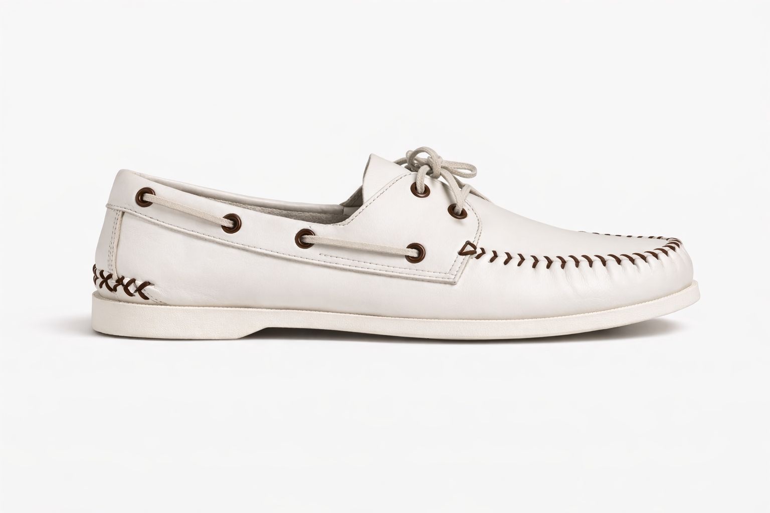 Men's Baseball Limited Edition Boat Shoe: White/Brown