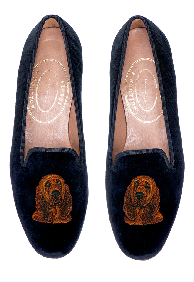 Bloodhound Black Velvet Slipper (Men)