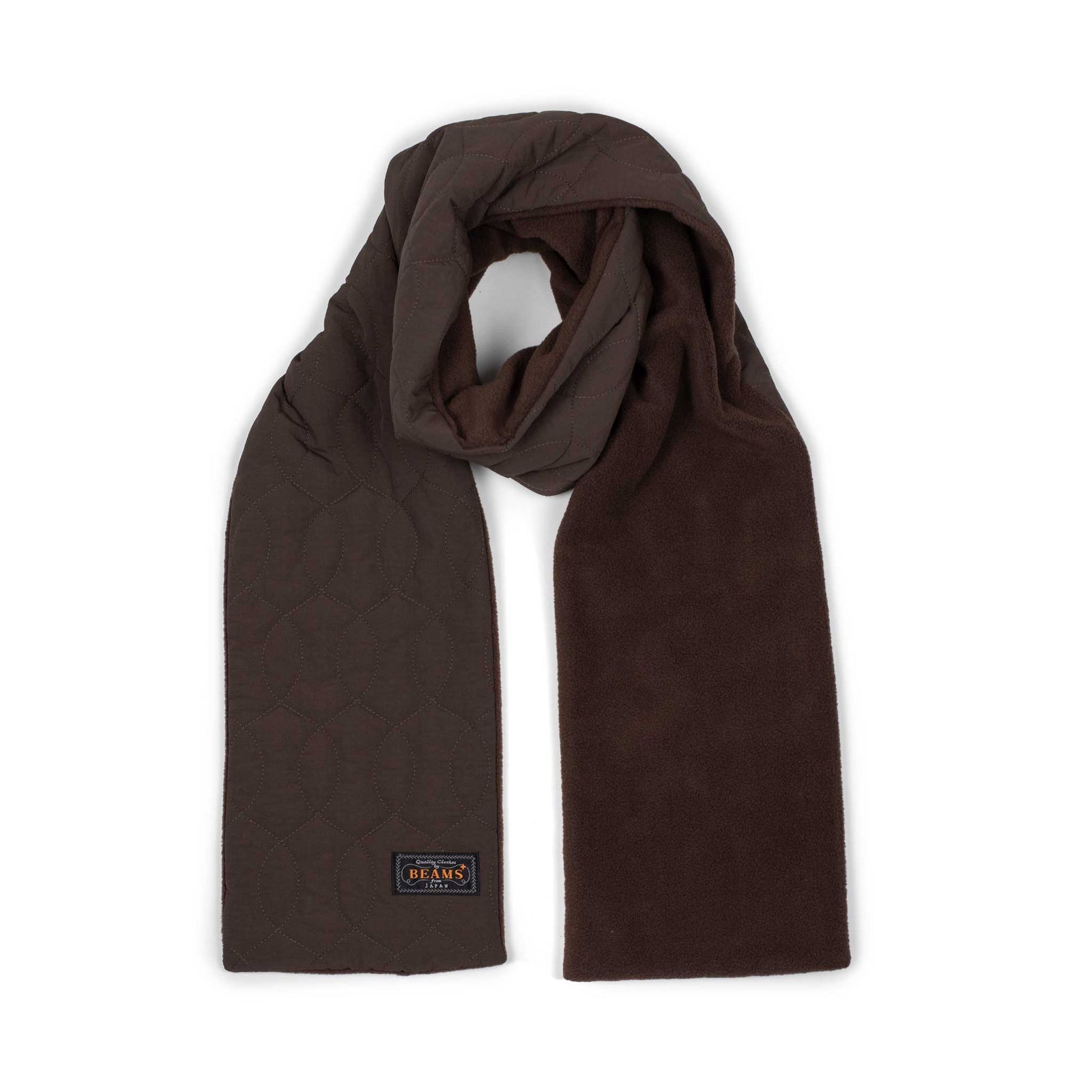 Double Faced Scarf In Boa And Quilted Polyester