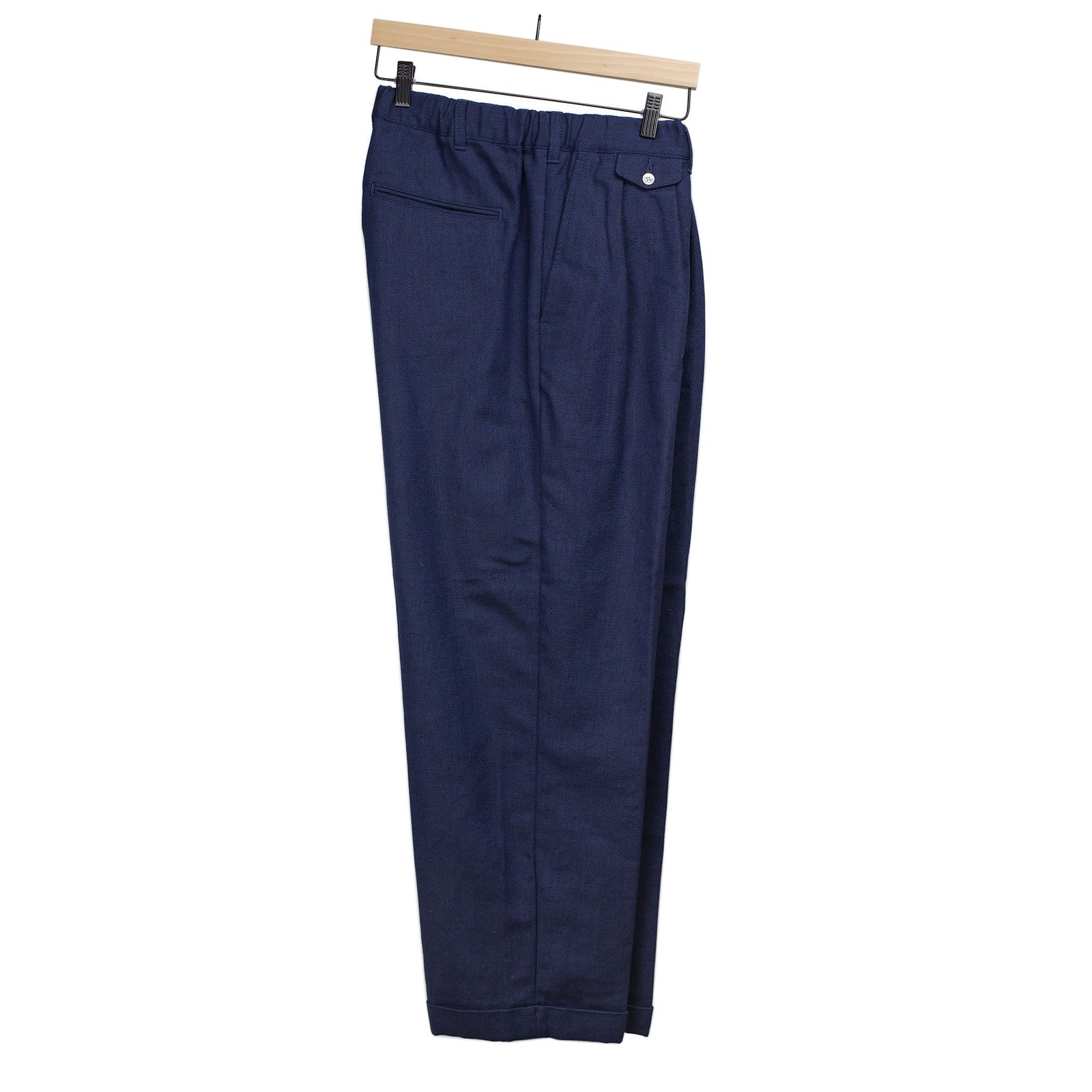 Pleated Easy Pants In Cotton Oxford