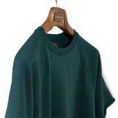Short Sleeve Cut Off Sweatshirt In Dark Cotton Terrycloth