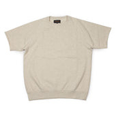 Short Sleeve Cut Off Sweatshirt In Cotton Terrycloth