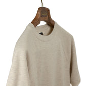 Short Sleeve Cut Off Sweatshirt In Cotton Terrycloth