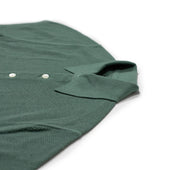 Gosen Knit Short Sleeve Polo In Green