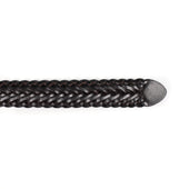 Woven Belt In Dark Brown Leather