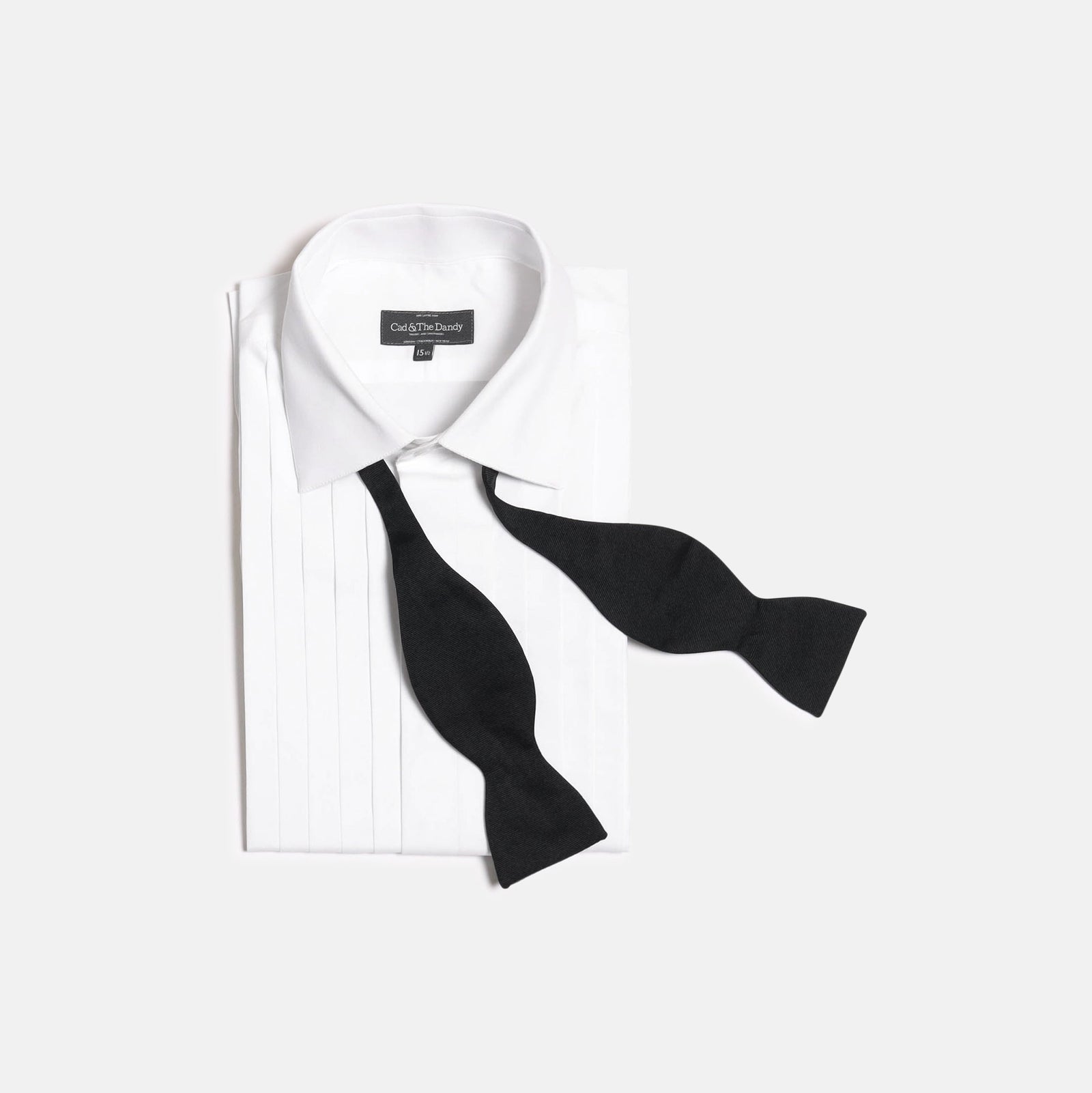 Classic Collar Pleated Dress Shirt In Poplin