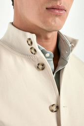Beige Cotton Bomber Made In Italy