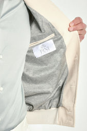 Beige Cotton Bomber Made In Italy