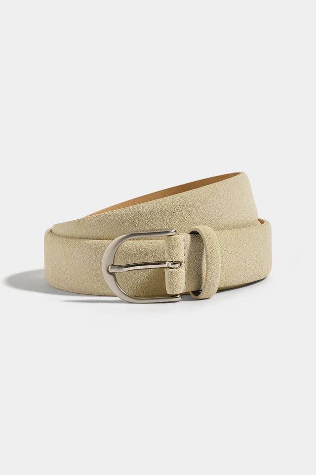 Beige suede belt - Made in Italy