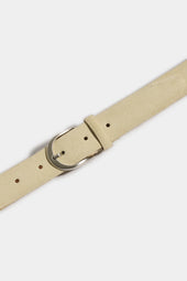 Beige Suede Belt Made In Italy