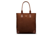 Suede Tote - Tobacco Brown
