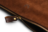 Suede Flight Folio - Tobacco Brown