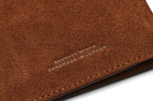 Suede Passport Wallet - Tobacco Brown