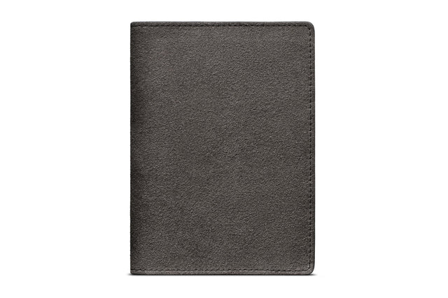 Suede Passport Wallet - Storm Grey