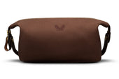 Canvas Wash Bag Dopp Kit Chocolate